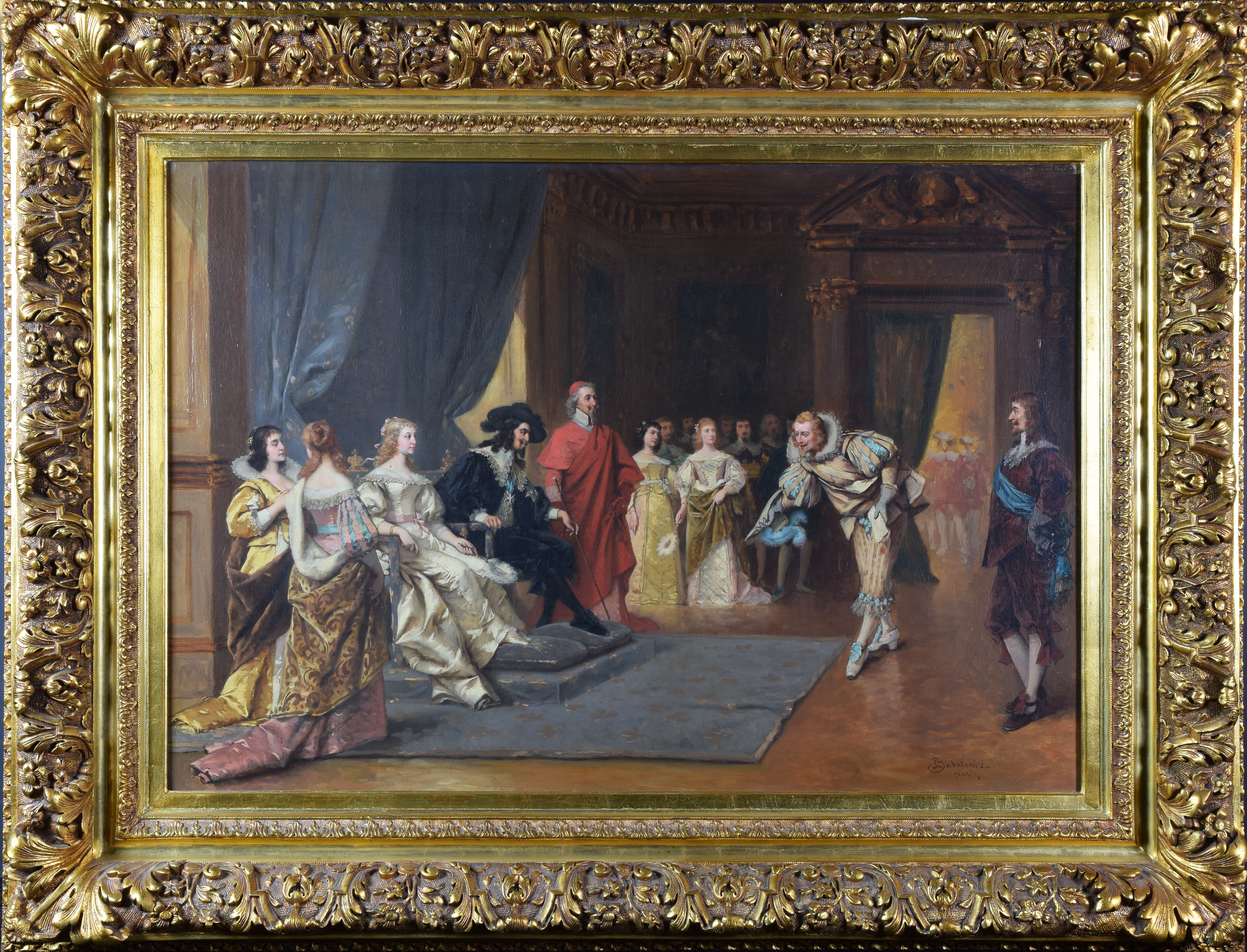 Ludwik XIII i Anna Austriaczka przyjmują listy uwierzytelniające Lorda Księcia Buckingham jako I-ego ambasadora
